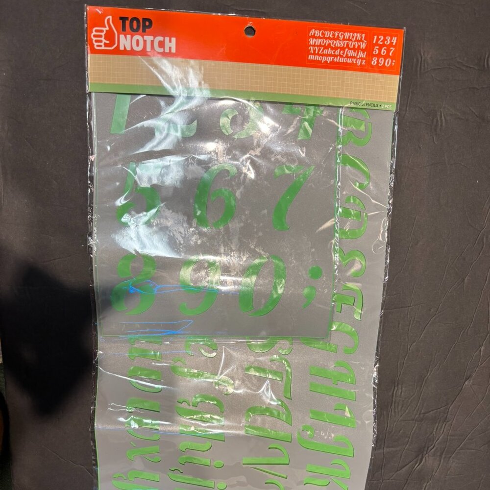 Top Notch Number & Letter Stencil Set – NWT Crafting Kit